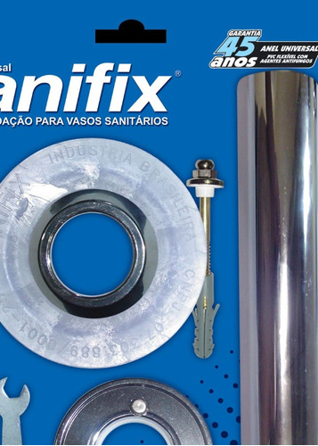 Kit Instl Universal Para Vasos Sanitários Tubo Latão + Vedaç