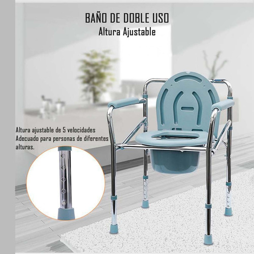 Imagen 4 de 7 de Baño Inodoro Wc Plegable - Altura Regulable - Portátil..