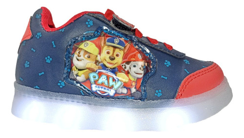 Paw Patrol Marino Rojo Para Niño Con Foquitos Led 13 Al 21