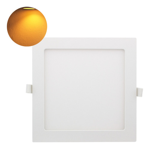 Panel Led Slim Cuadrado 18w Para Empotrar 