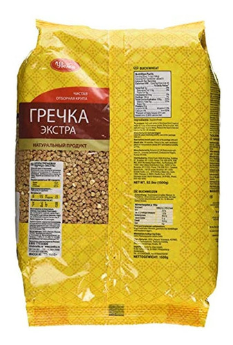 Uvelka Buckwheat Groats Extra, 1x1500 Gr (3.3 Libras En Tota