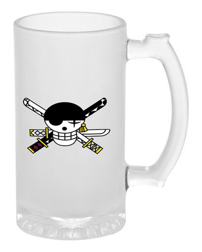 Vaso Cervecero Luffy Rey Pirata  Opalizado E306