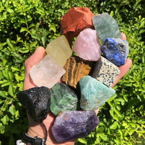 Juego De Piedras De Chakras De Piedra Tumbada Para Yoga, Med