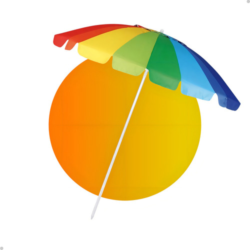 Sombrilla grande de color para playa y piscina, poliéster Mor, 2,2 m