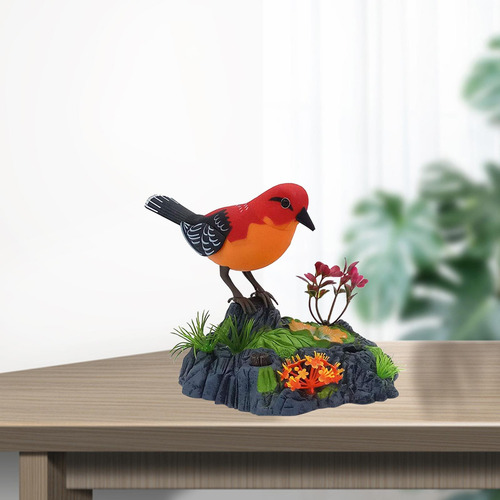 1pcs Juguete De Pájaro Con Control De Rojo Rojo El 16x14cm