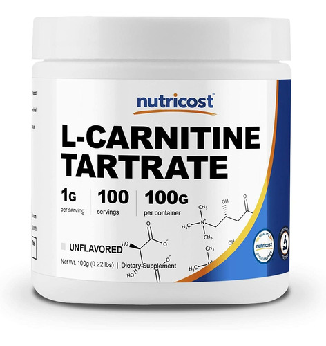 Nutricost L-carnitina Tartrato En Polvo (3.53 oz) - 0.04 oz 