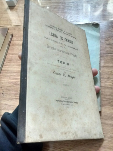 Letra De Cambio Capacidad Y Formas Tesis Meyer 1901