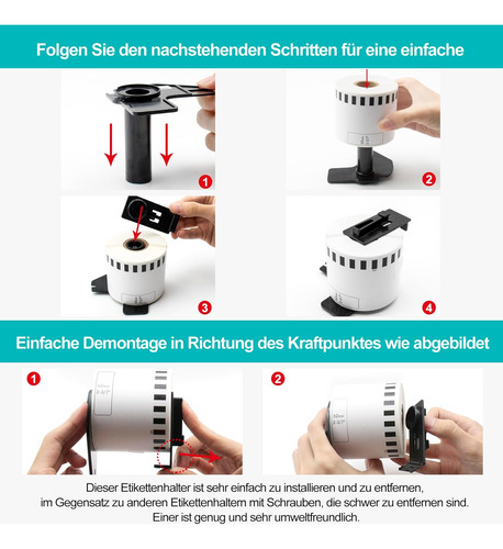 6 Rollos Soporte Etiqueta Continua Para Impresoras Dk-2205