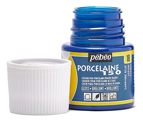 18 Azul Zafiro Pebeo Porcelaine 150 De 45 Ml