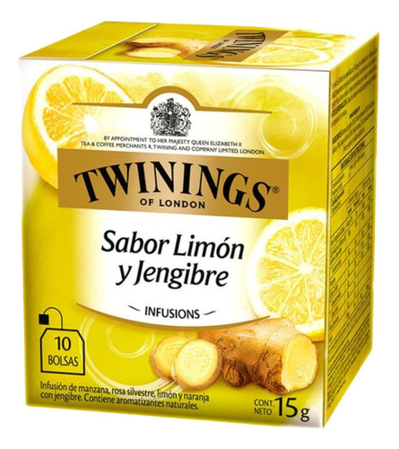 Te Sabor Limón Y Jengibre X10 Saquitos Twinings