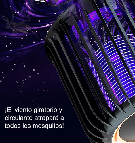Matamosquitos Recargables para Interiores y Exteriores modo de Luz para Ambiente Nocturno Funcionamiento Silencioso Ahorro de Energía Haozi Bd-360