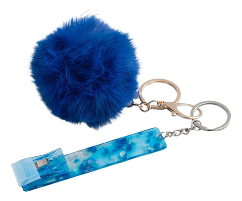 Clip De Tarjeta De Captura De Tarjeta Azul Con Bola De Pelo