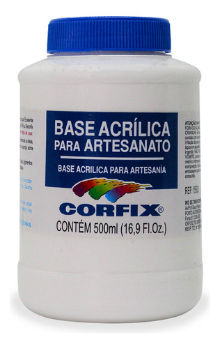 Base Acrílica Para Artesanato 500ml Corfix Cor Transparente
