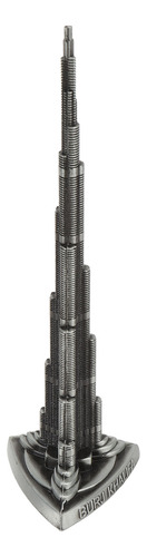 Adorno En Miniatura De La Torre Burj Khalifa En Aleación Gri