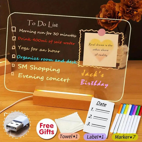 Planejador De Exibição De Acrílico Planner Led Estilo B