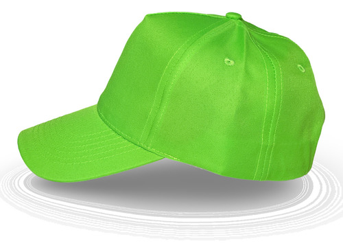 Gorra Tela Baseball Fluo Colores Cotillon Color Verde