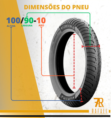 Pneu Traseiro Fazer150 Factor125 100/90-18 Michelin S Câmara