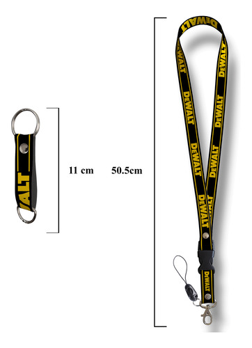 Lanyard Porta Gafete Porta Credencial Porta Usb Dewalt