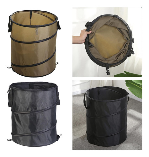 Cubo De Basura Impermeable Duradero De 2 Piezas Para Ramas
