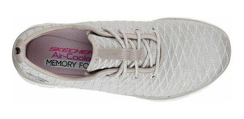 Imagen 3 de 6 de Tenis Skechers Flex Appeal 2.0 Beige Mujer 12891/tpe