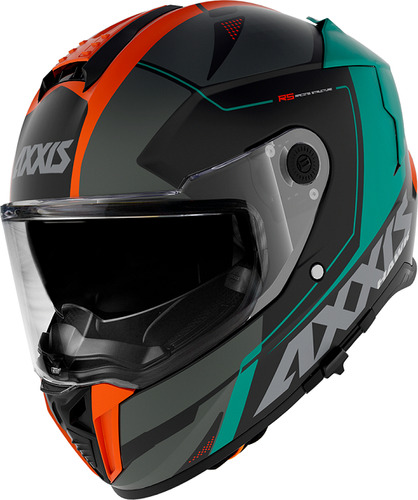 Casco Moto Axxis Hawk Spear B4 Naranja Mate Doble Visor