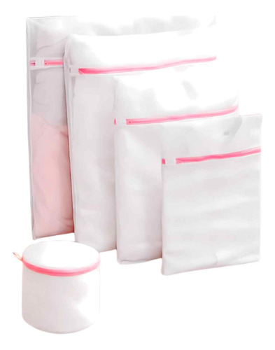 Kit 10 Sacos De Lavar Roupas Protetor De Lingerie Com Zíper