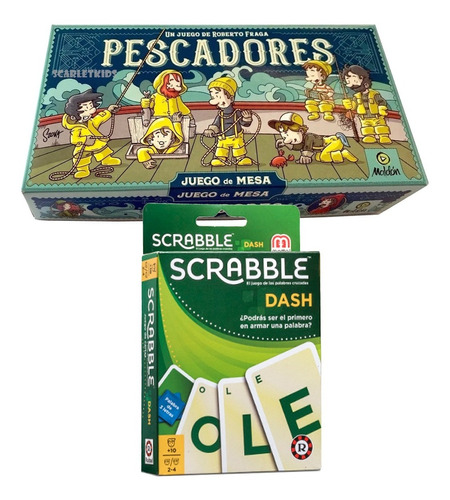 Scrabble Cartas + Pescadores Juego De Mesa Original Scarlet