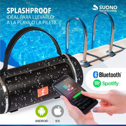 Imagen 7 de 10 de Parlante Portatil Bluetooth Radio Fm Potente Inalambrico Recargable Potenciado Excelente Regalo