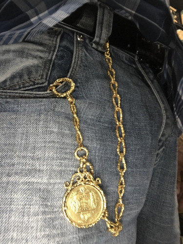 Corrente Pingente Moeda Ouro Impperio Ouro 22k, Peso: 97gr.