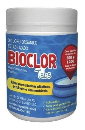 Pastilha Desinfetante Bioclor Para Piscina De 2g