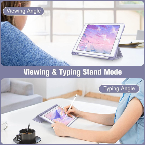 Funda Transparente Con Tapa Soporte Para iPad 6.a Gen