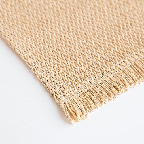 Individual Flecos 30x45cm Natural Set X 6 Miuri Marrón Claro Flecos