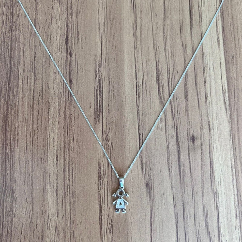 Imagen 5 de 10 de Dije Niño Circonias Y Plata .925 Agálea Joyería