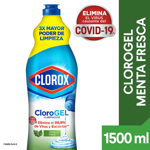 Cloro En Gel Clorox Menta Fresca 1500 Ml