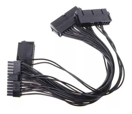 Adaptador Cabo Atx 24 Pinos Para 2 Fontes Rig Mineração