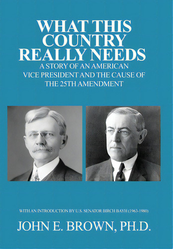 What This Country Really Needs: A Story Of An American Vice President And The Cause Of The 25th A..., De Brown, John E.. Editorial Dorrance Pub Co Inc, Tapa Dura En Inglés