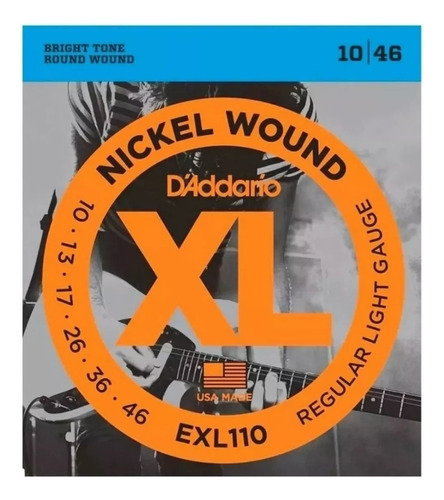 Encordado Cuerdas Guitarra Eléctrica 010 Exl110 Daddario .10