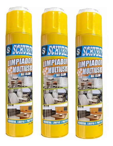 Espuma Limpiadora Multiusos Premium 650 Ml X Pack 3 Unidades