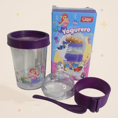 Vasos Yogurteros Y Cerealero Para Chicos Con Diseños Sirena