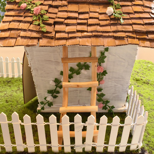 1/12 Mini Escaleras De Madera Photo Props Simulación 1/12