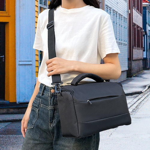 Estuche Para Cámara Bolsos De Mano Bolso Negro Grande