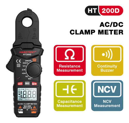 Alicate Amperímetro 2000 True Clamp Digital Can Ht200d