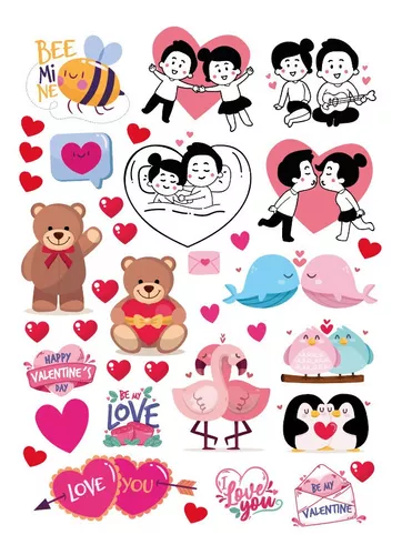 Stickers San Valentín, Corazón, Amor Scrapbook + 420 Piezas