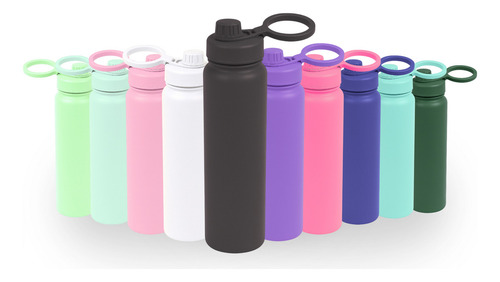Garrafa Isotérmica 800ml Alça Vedação Design Resistente Imã Cor Roxo
