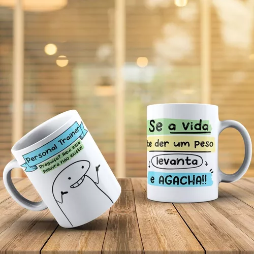 CANECA DE CERÂMICA PERSONALIZADA - PERSONAL TRAINER - FLORK