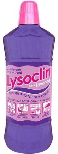  2 Limpador Bactericida De Uso Geral Lavanda 1l, Lysoclin 