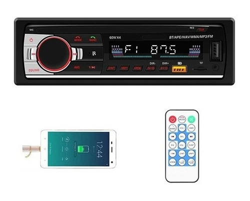 Radio De Auto Con Usb Bluetooth Y Lector De Tarjeta Sd Mp3