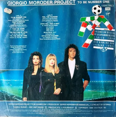 Giorgio Moroder Project - To Be Number One Italia 90 Lp | MercadoLibre