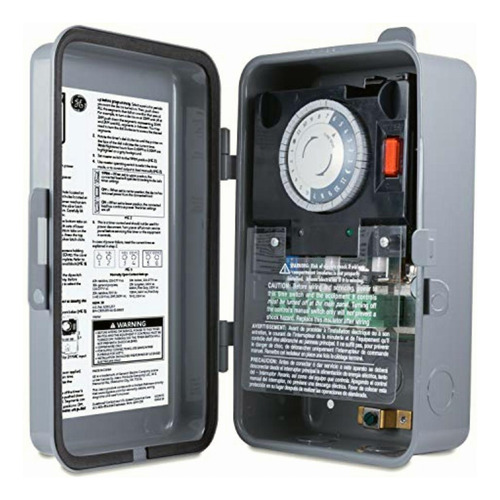 Ge Heavy-duty Mechanical Box Timer Switch, Metal, Tamper