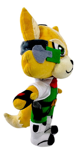 Peluche Fox Mcloud Starfox Hecho A Mano Naranja Y Verde